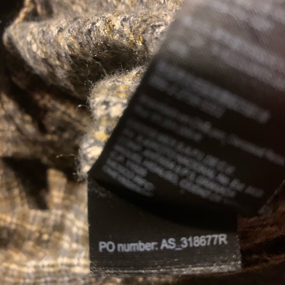 All Saints Olive Plaid Button-Up Shirt Jacket - Picture 4 of 5